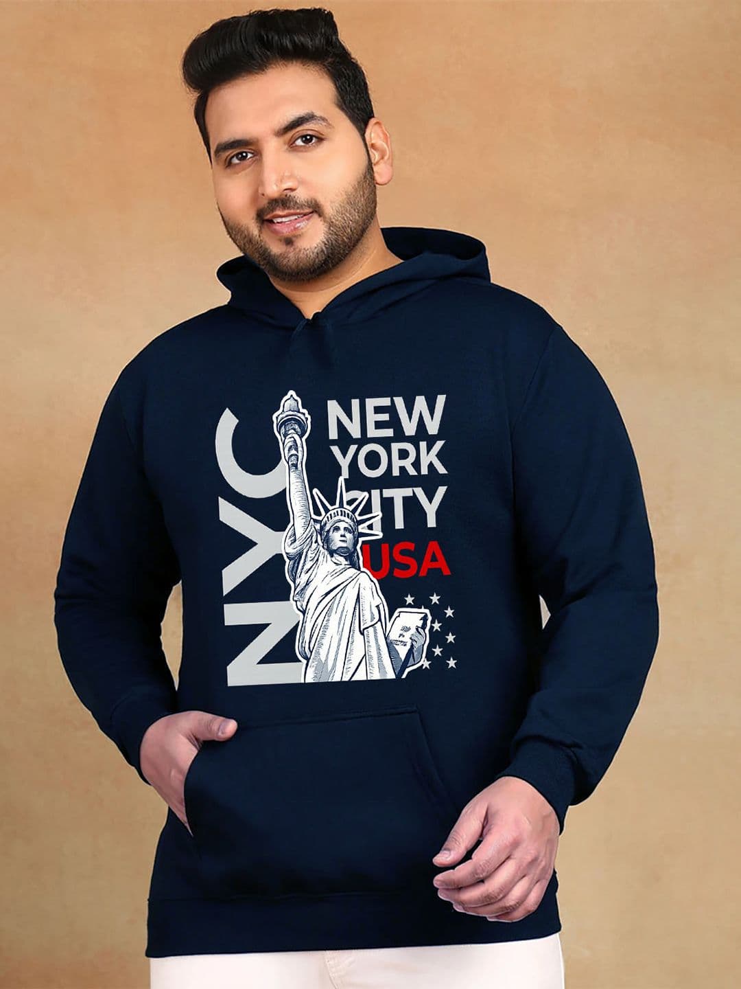 LONDON STREETS Men Printed Hooded Sweatshirt - view 1