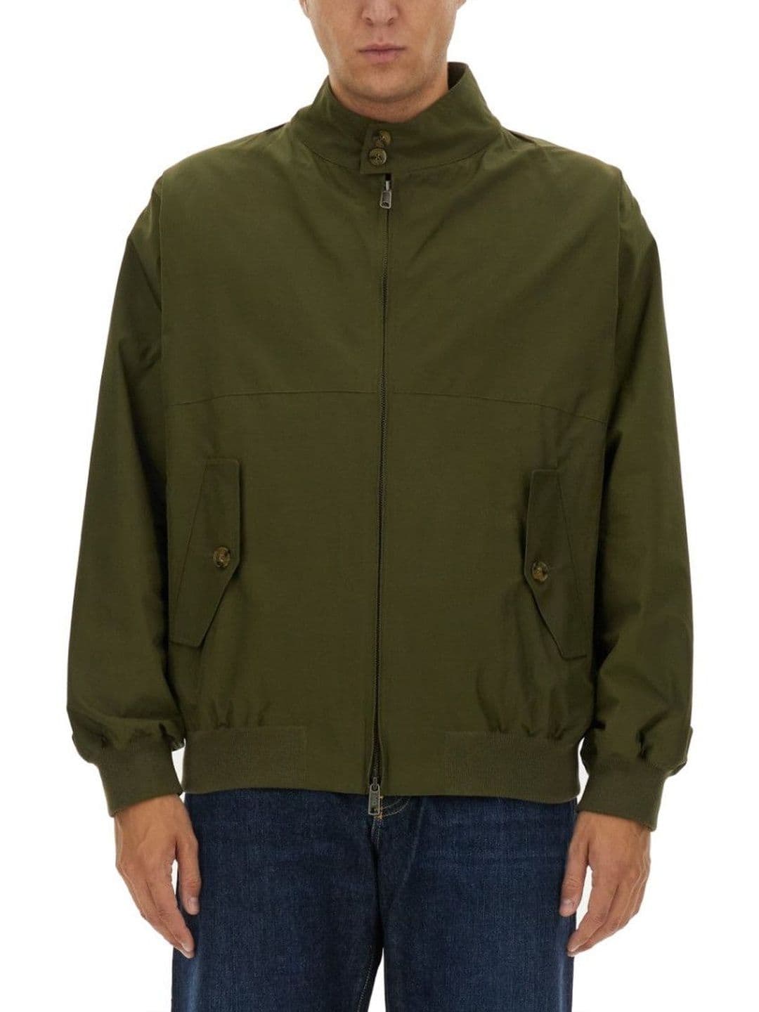 Baracuta Green Solid Band Collar Jacket - view 1