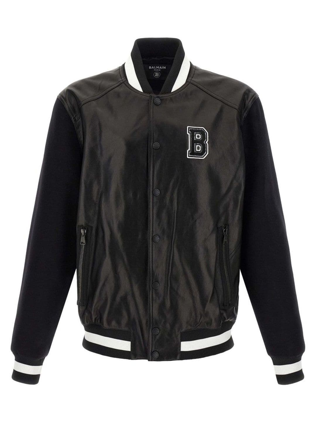 Balmain Black Logo Bomber Jackets - view 1