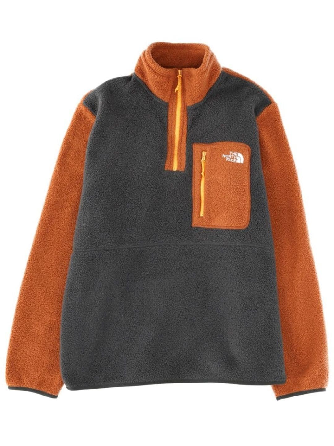 The North Face Grey Orange Mock Collar Jacket - view 1