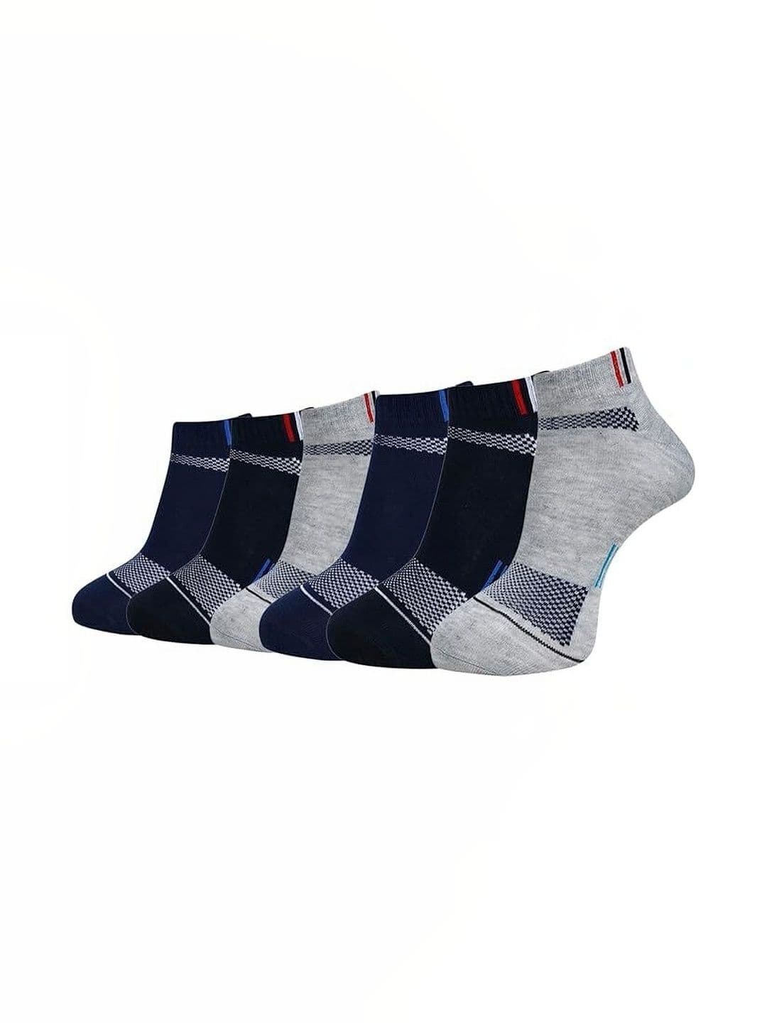 JEMOX Men Pack of 5 Cotton Blend Assorted Patterned Ankle Length Socks - view 1
