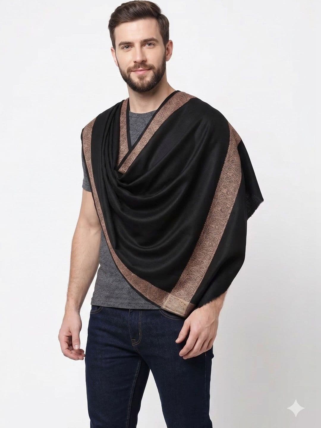 OKKO Women Ethnic Motifs Woven Design Shawl - view 1