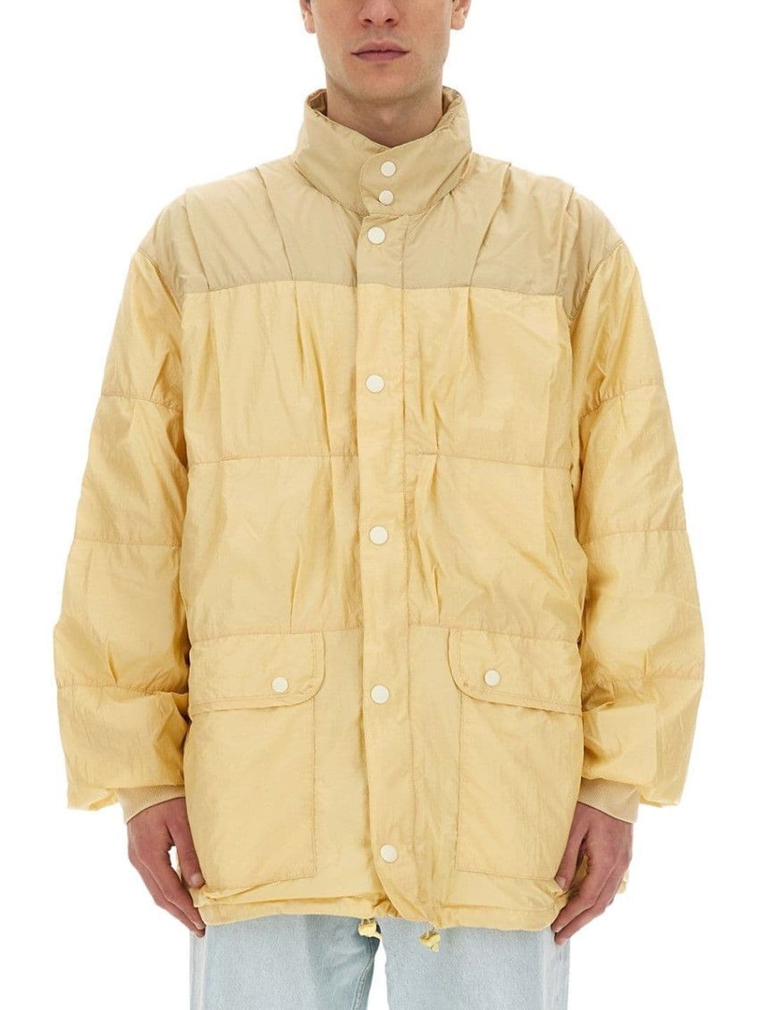 OUR LEGACY Light Yellow Solid Mock Collar Jacket - view 1