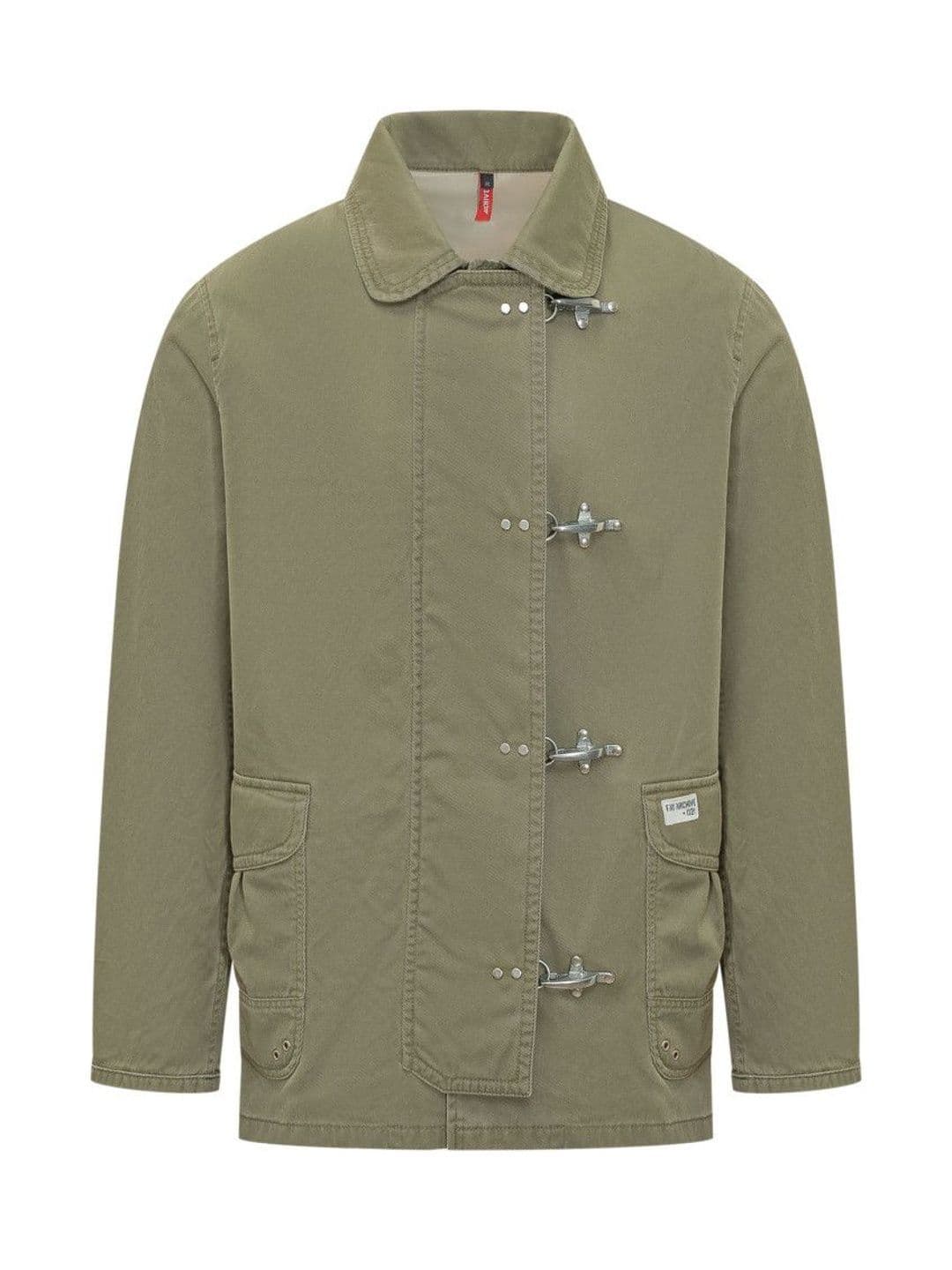 Fay Green Solid Shirt Collar Jacket - view 1
