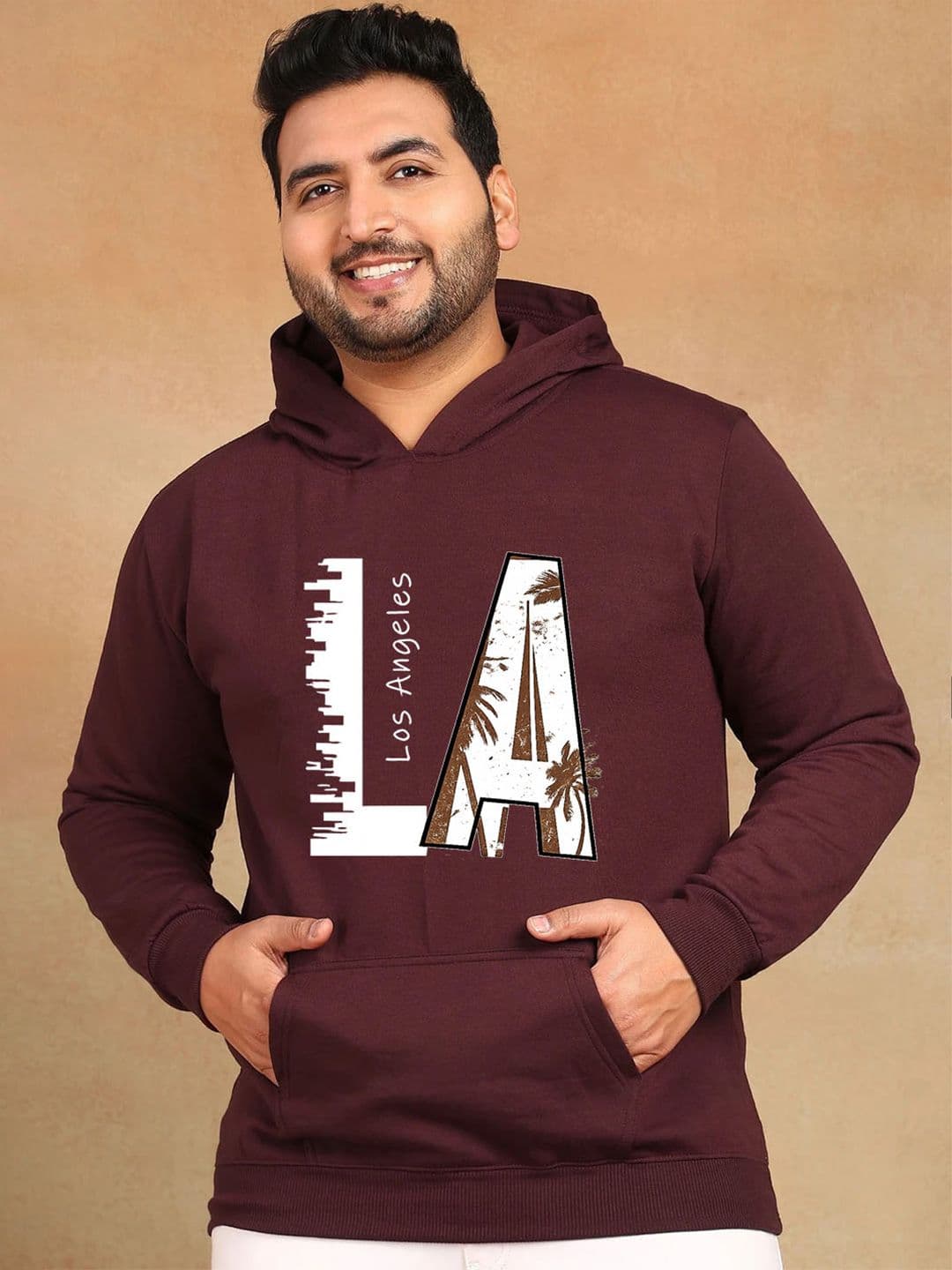 LONDON STREETS Men Printed Hooded Sweatshirt - view 1
