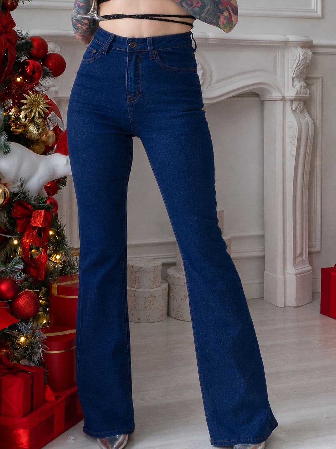 KASHIANXSTYLE Women Smart Flared High-Rise Light Fade Jeans - view 1