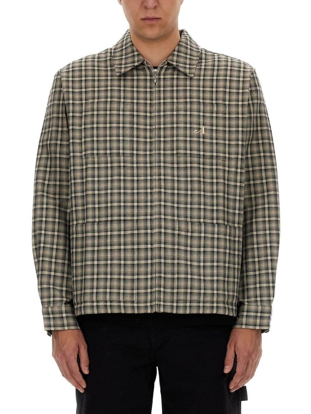 Awake Ny Brown Plaid Shirt Collar Jacket - view 1