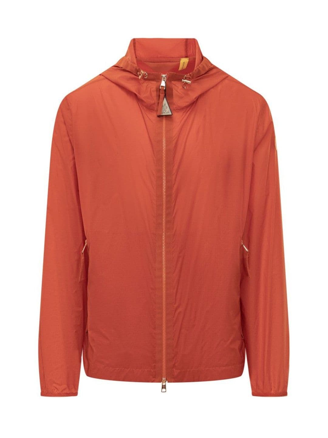 Moncler Orange Solid Hood Jacket - view 1