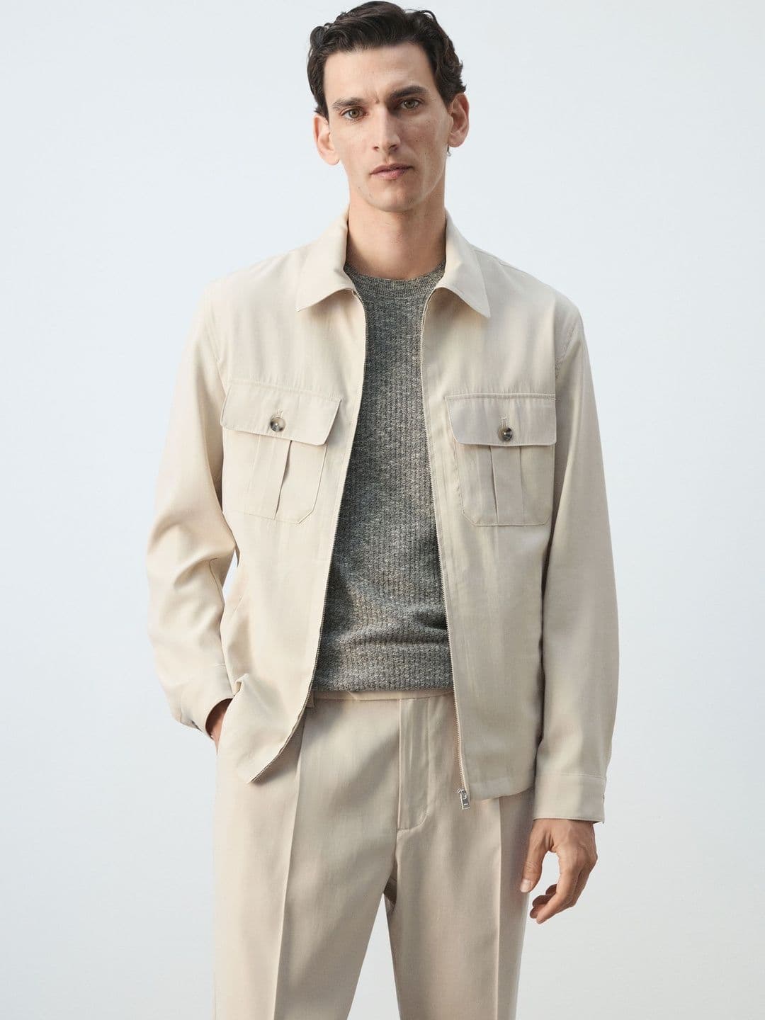 MANGO MAN Shirt Collar Tailored Jacket - view 1