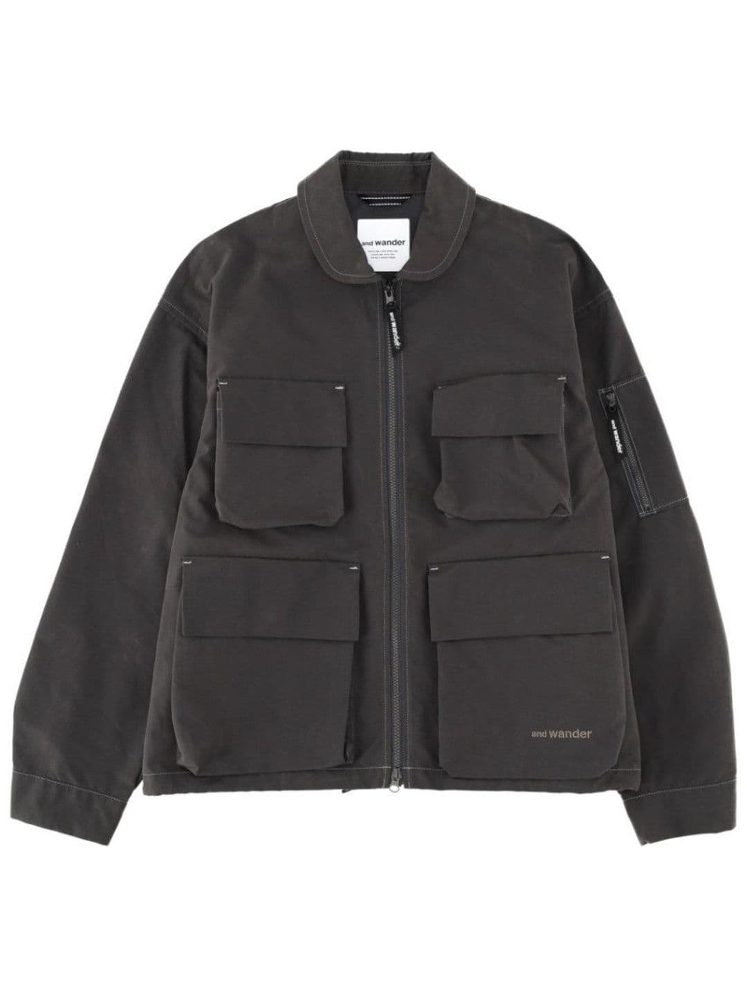And Wander Grey Solid Shirt Collar Jacket - view 1