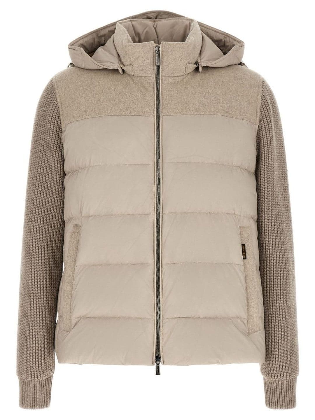 Moorer Beige Quilted Hood Jacket - view 1