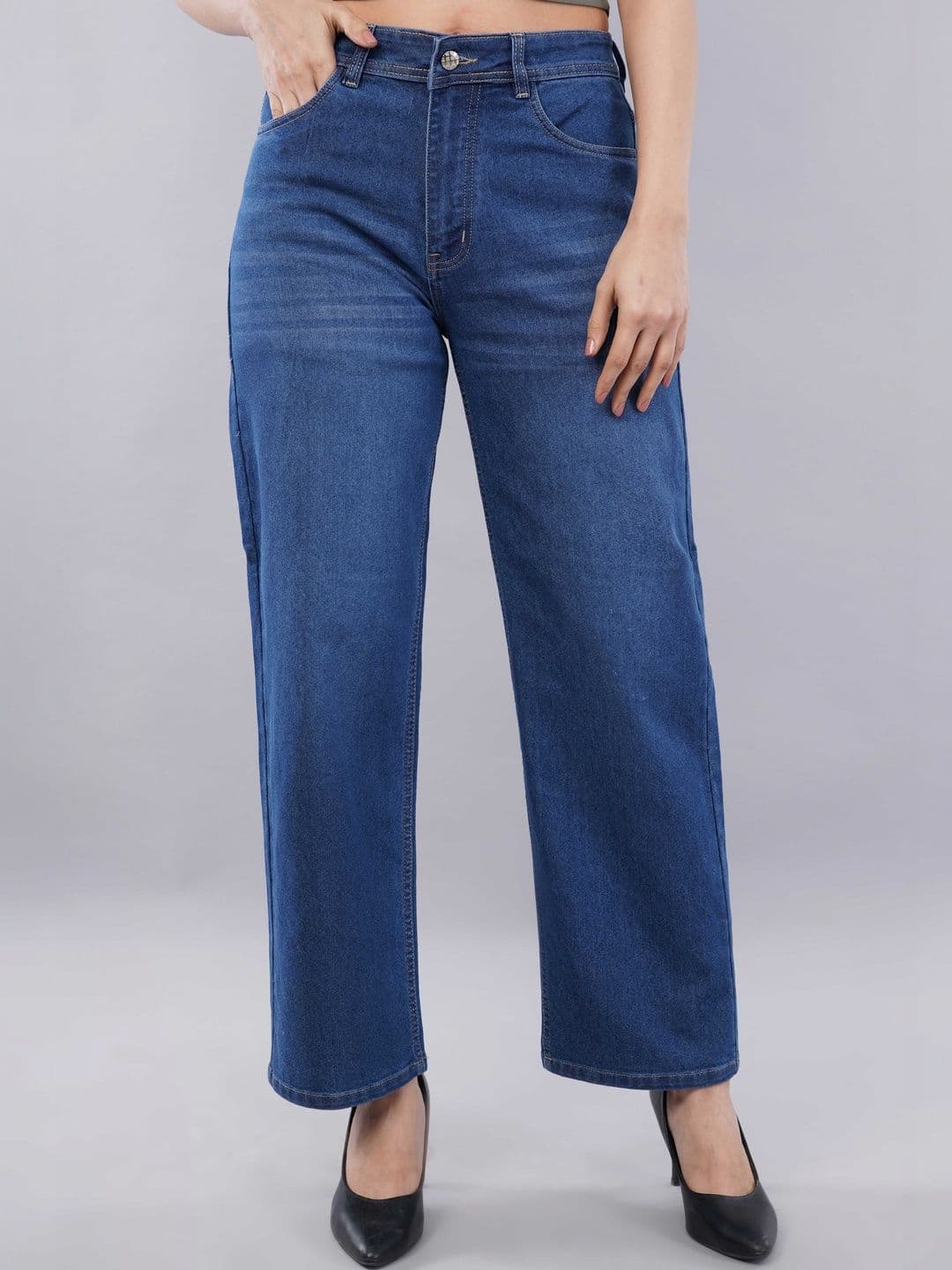 NIVASU Women Mid-Rise Light Fade Stretchable Jeans - view 1