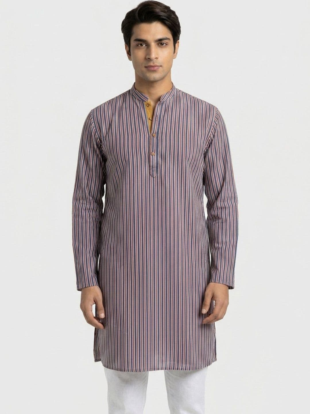 Sanman Ethnix by Raymond Men Striped Kurta - view 1