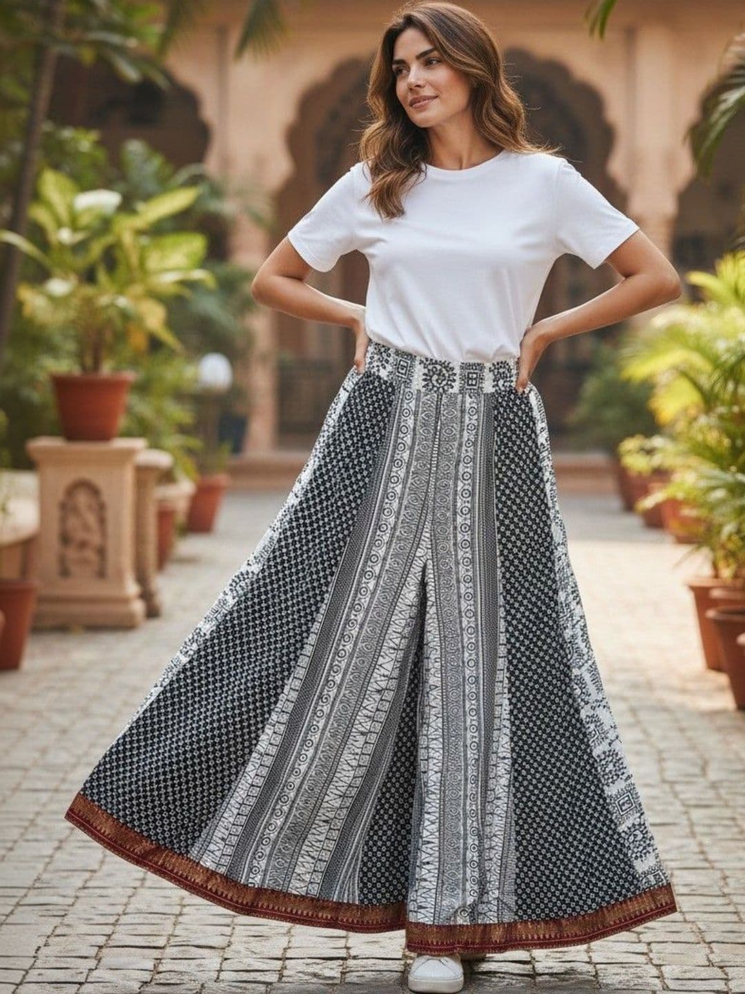 Cot'N Soft Women Ethnic Motifs Printed Ethnic Palazzos - view 1