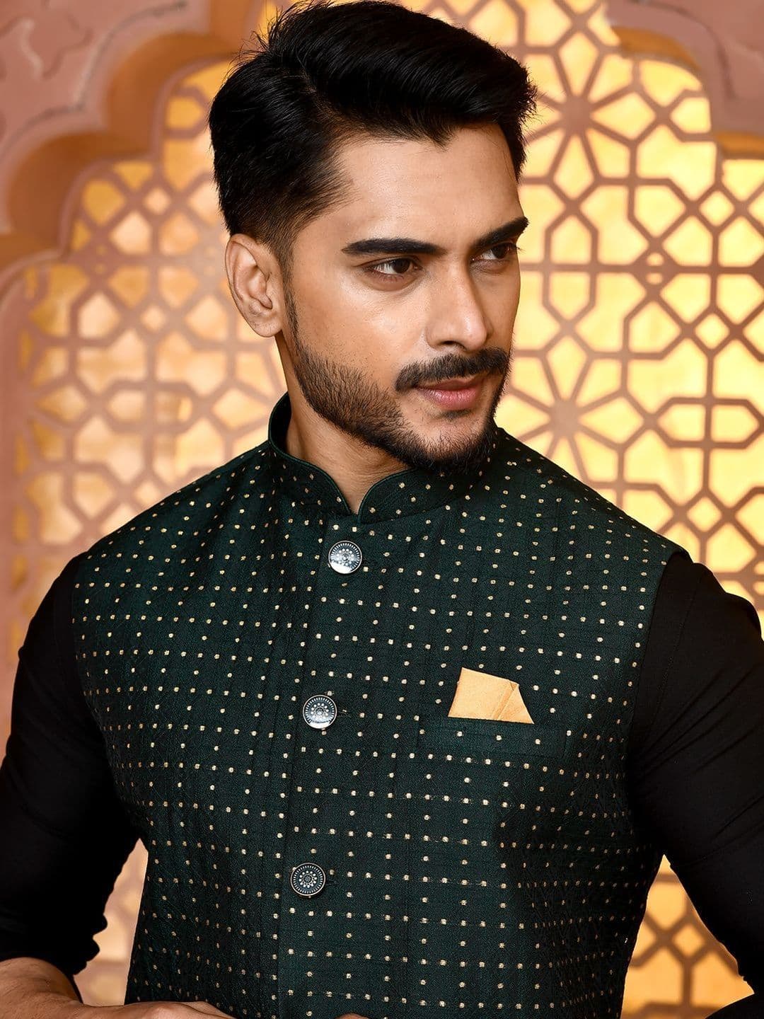 TRENDS OF ETHNIC Woven Design Woven Nehru Jackets - view 1