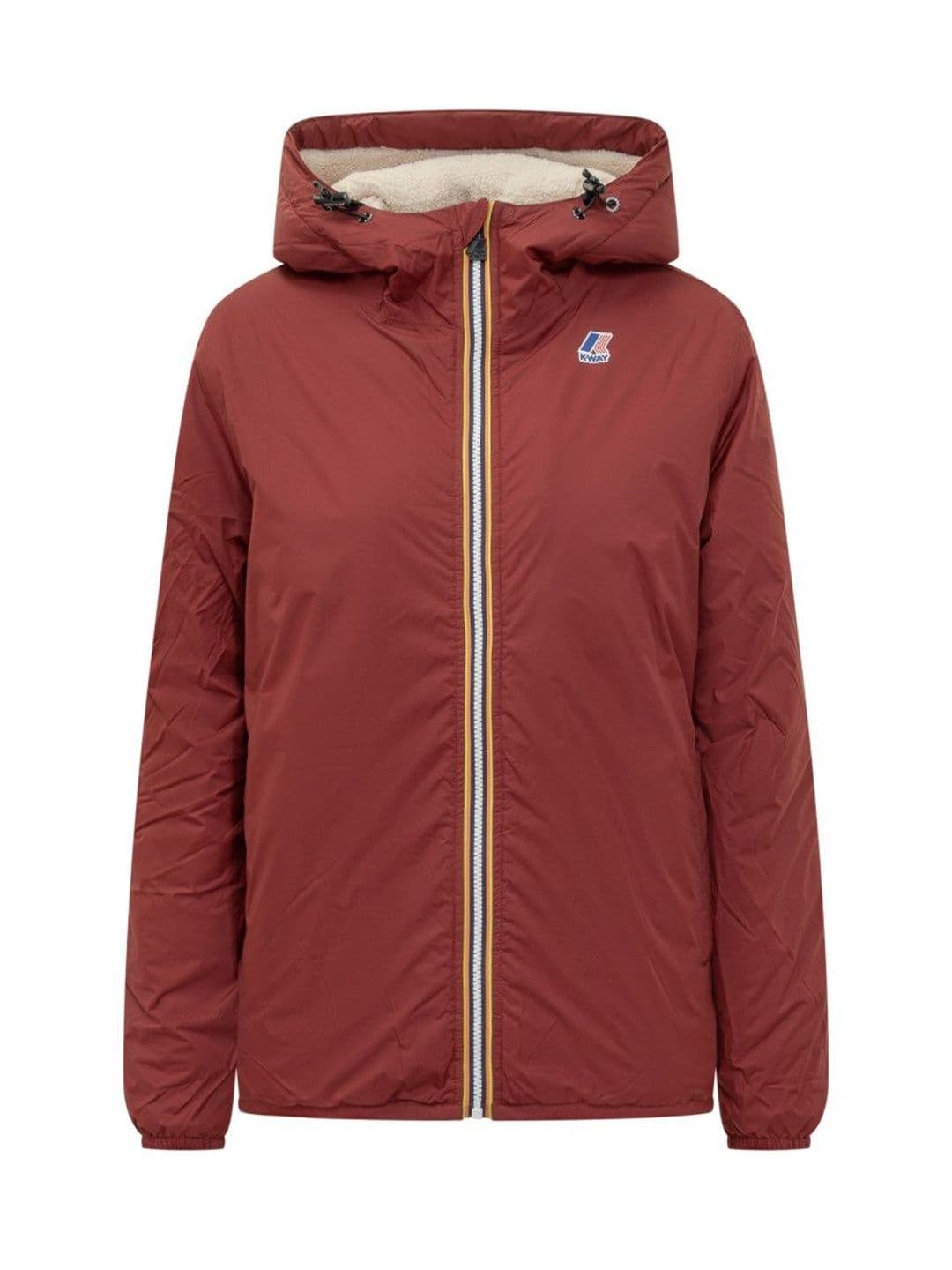 K-Way Red Solid Hood Jacket - view 1