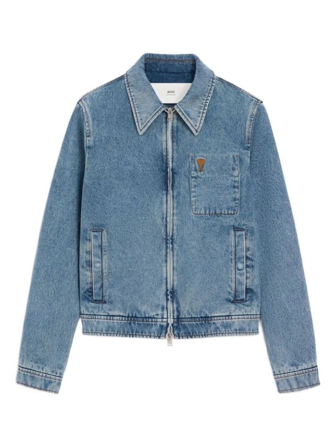 Ami Paris Blue Shirt Collar Jackets - view 1
