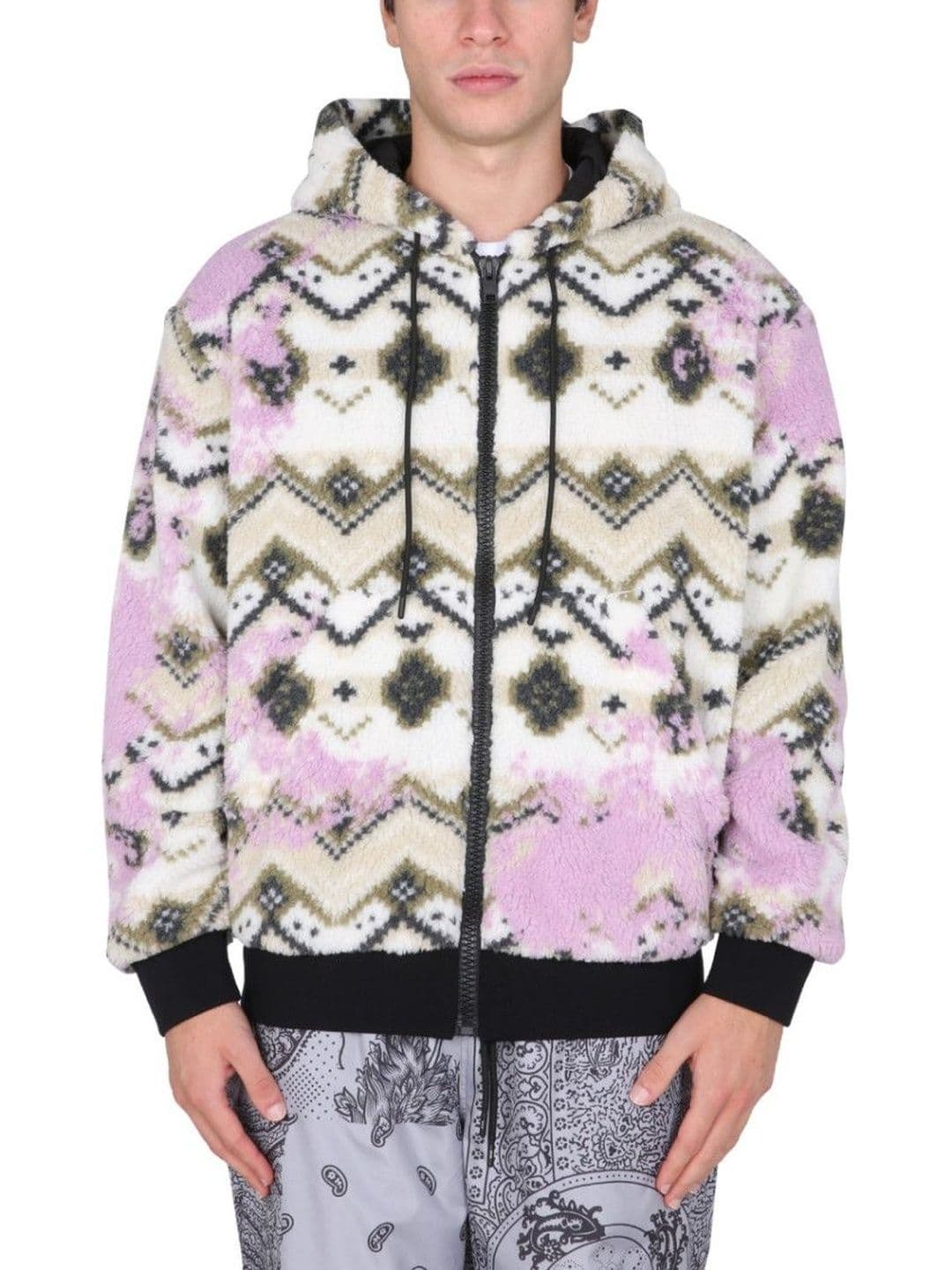MSGM Multicolor Geometric Hood Jackets - view 1