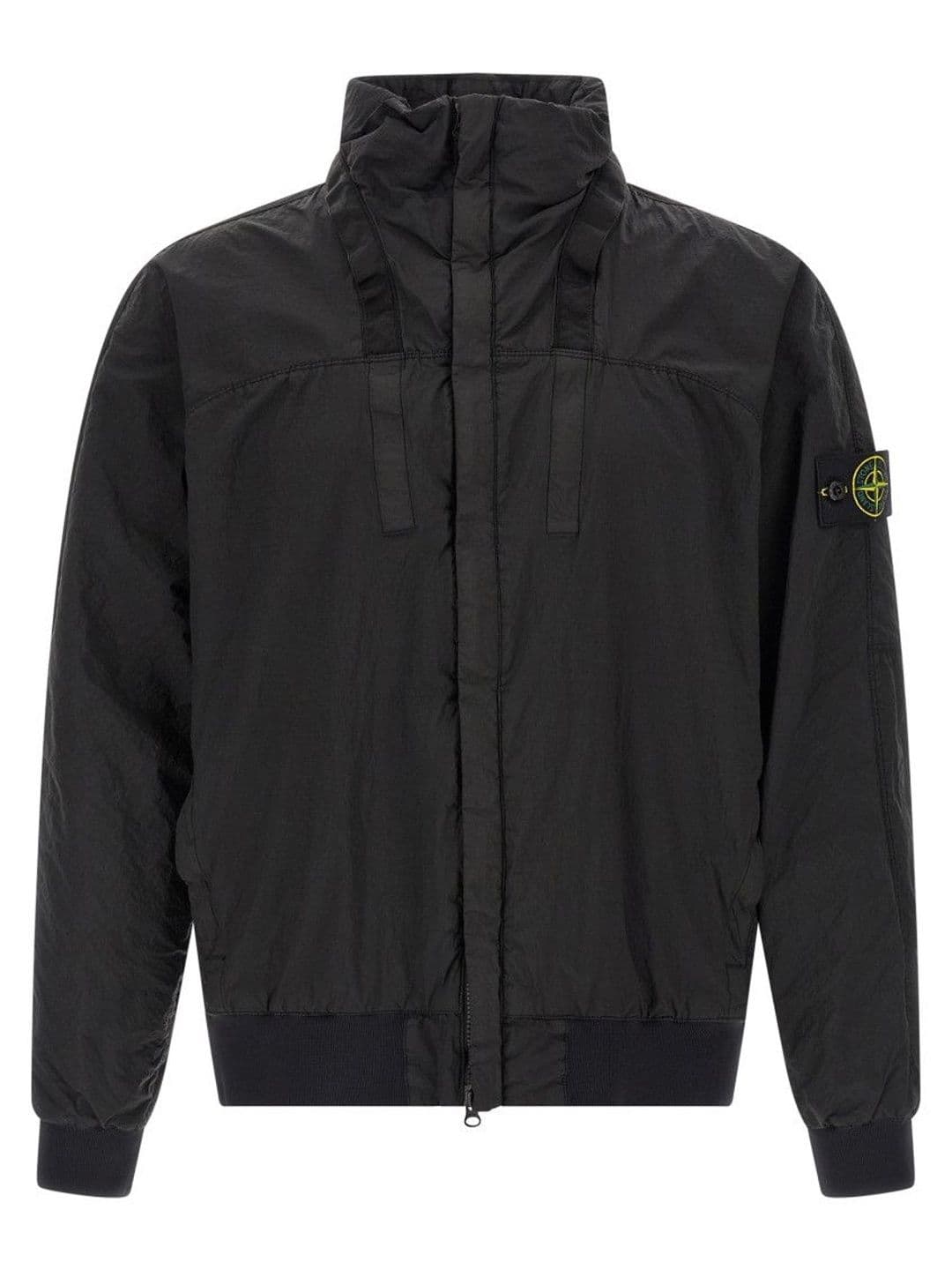 Stone Island Black Solid Logo Jacket - view 1