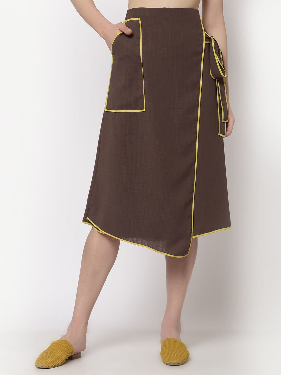 OFFICE & YOU Women Knee Length Wrap Skirt - view 1