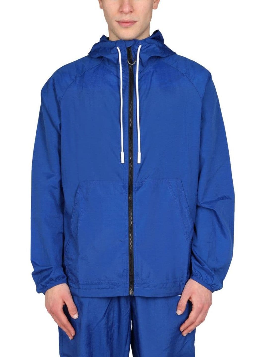 Marcelo Burlon Blue Solid Hood Jackets - view 1