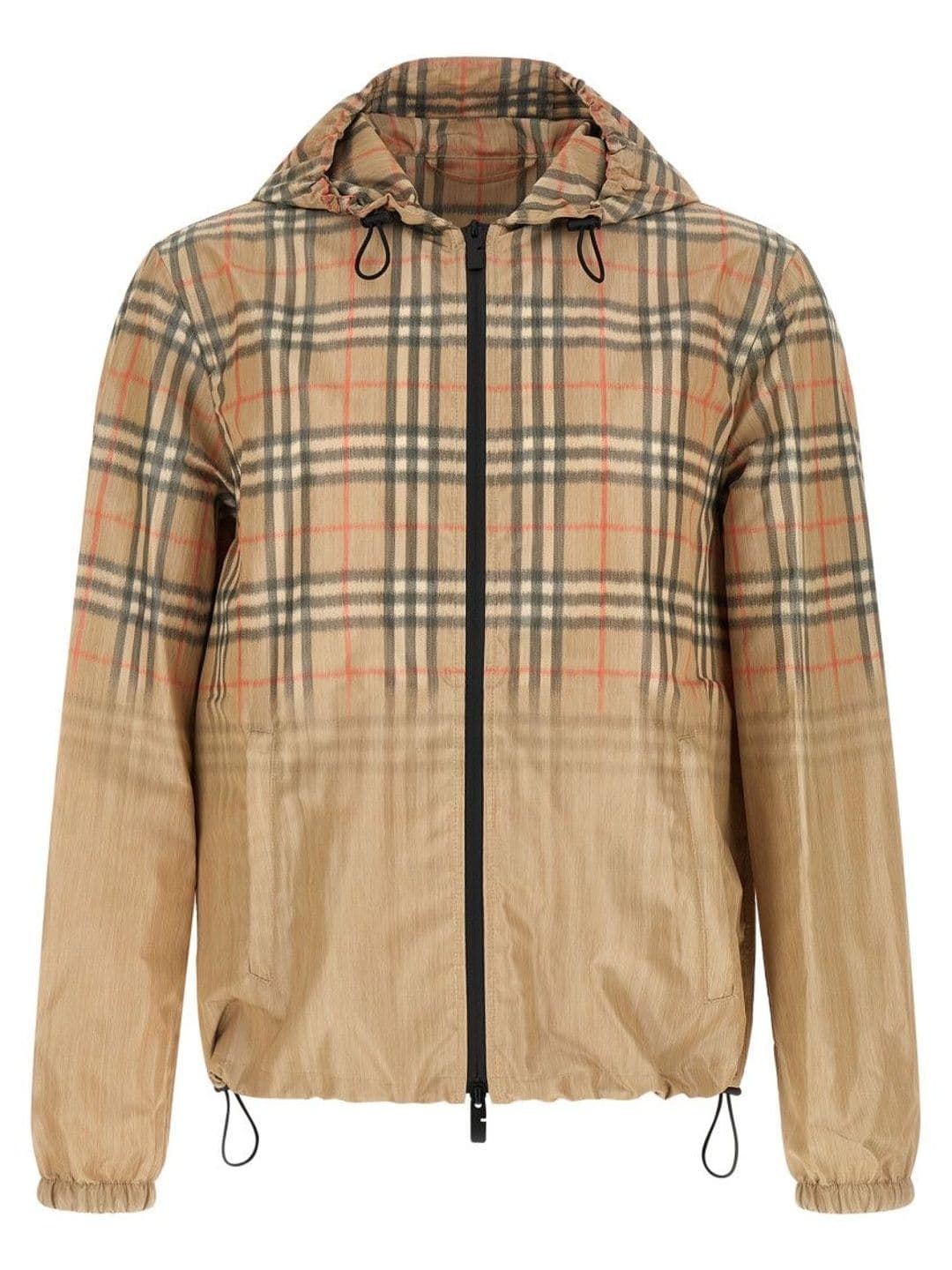 Burberry Beige Check Hood Jacket - view 1