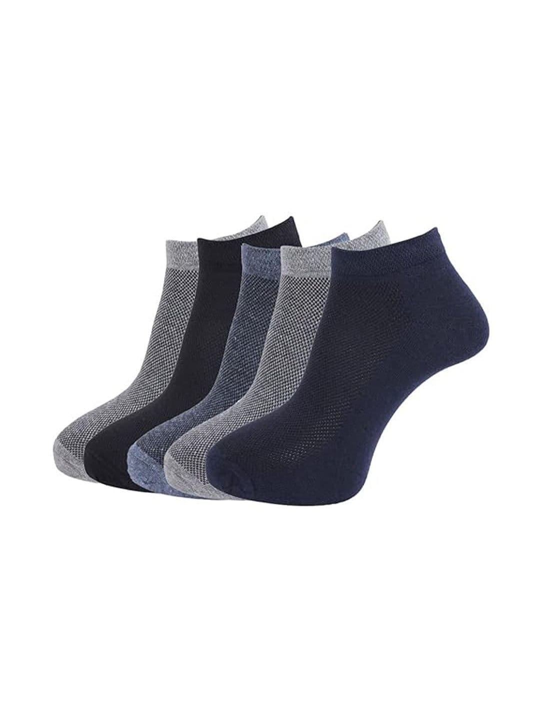 JEMOX Men Pack of 3 Cotton Blend Assorted Patterned Ankle Length Socks - view 1