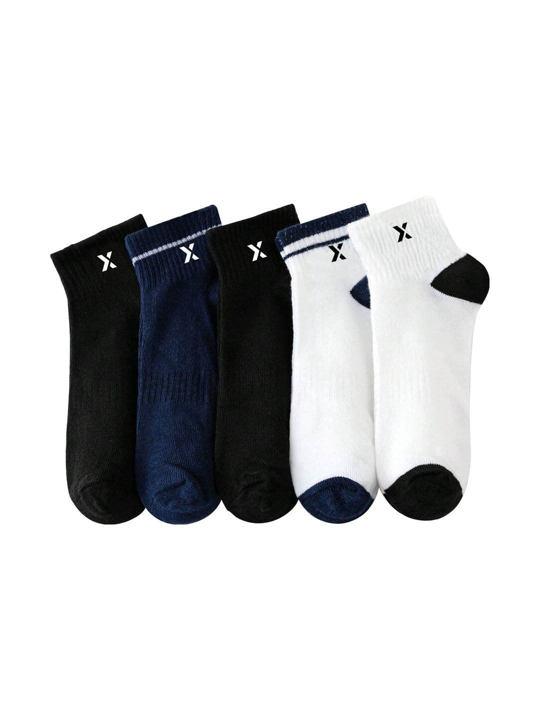 JEMOX Men Pack of 5 Cotton Blend Assorted Patterned Ankle Length Socks - view 1