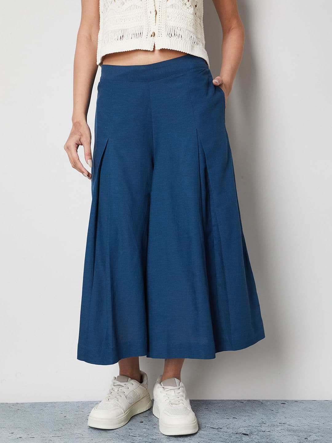 Colour Me by Melange Women Flared Ethnic Palazzos - view 1