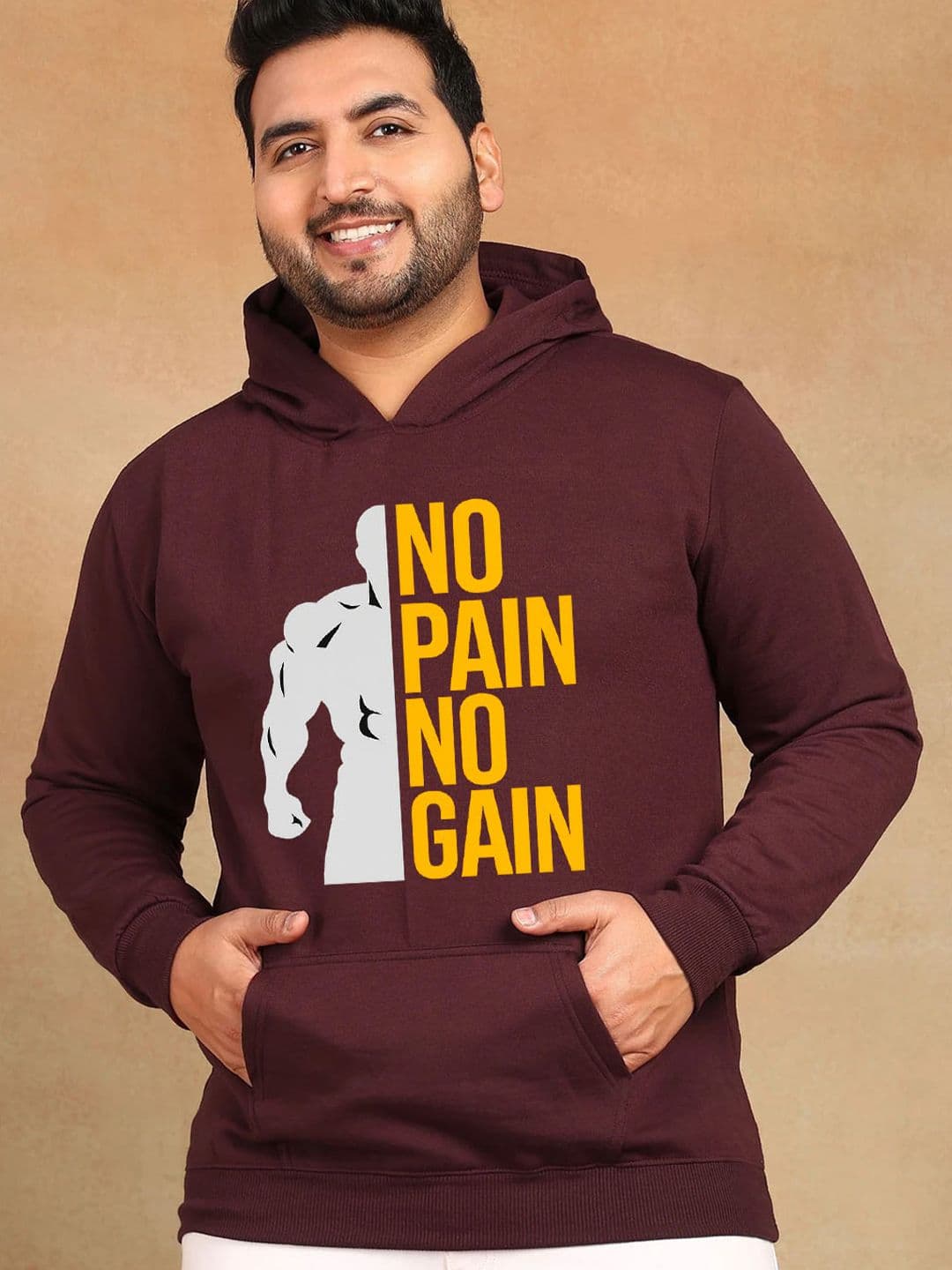 LONDON STREETS Men Printed Hooded Sweatshirt - view 1