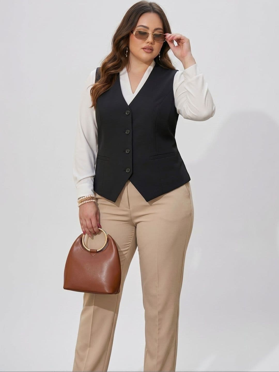 THE CLASSIC TOGS V-Neck Woven Formal Waistcoat - view 1