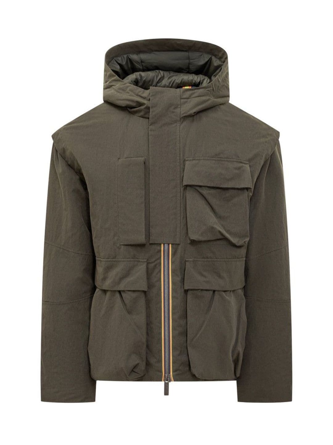 K-Way Green Solid Hood Jacket - view 1