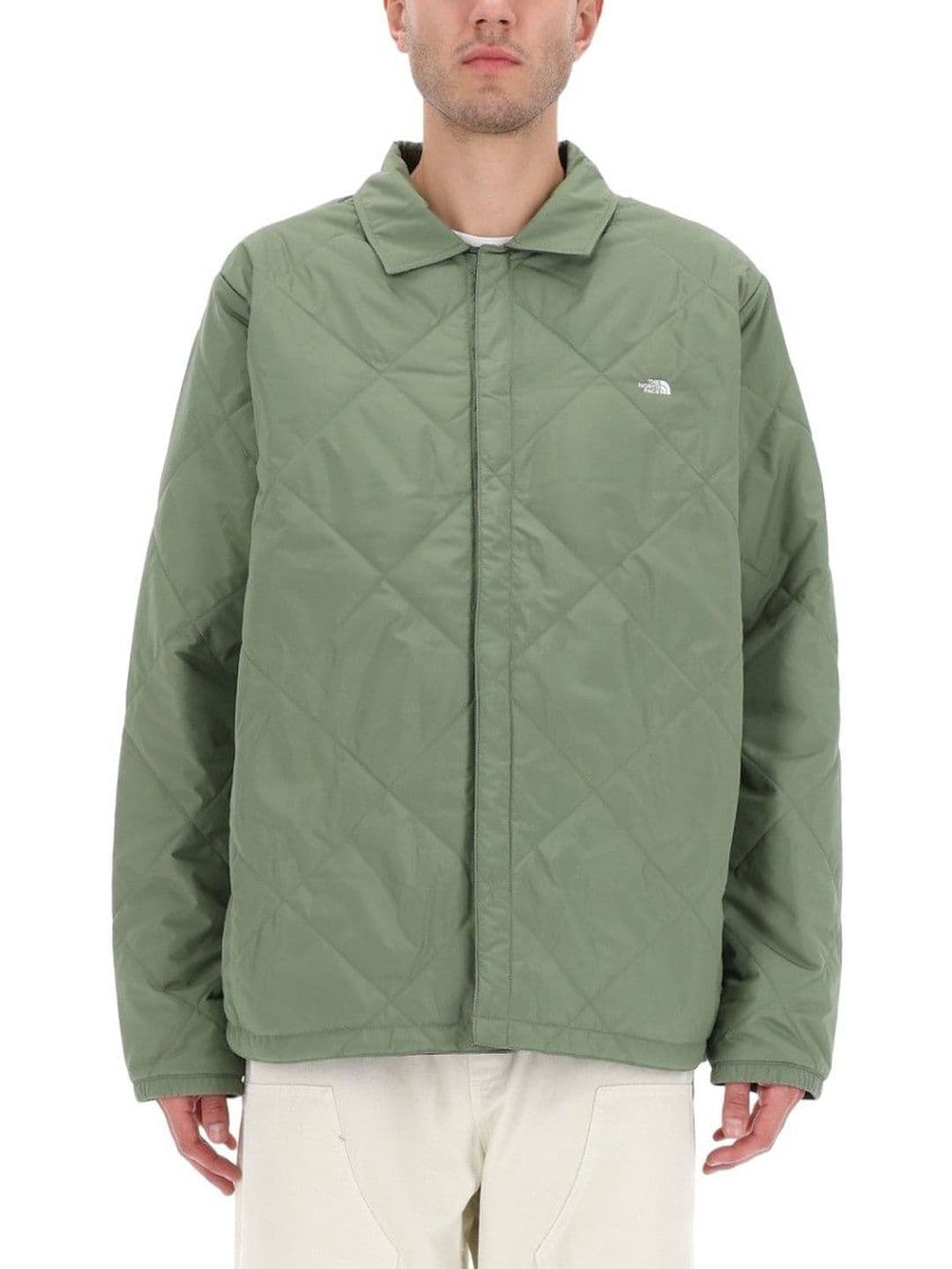 The North Face Green Quilted Shirt Collar Jacket - view 1
