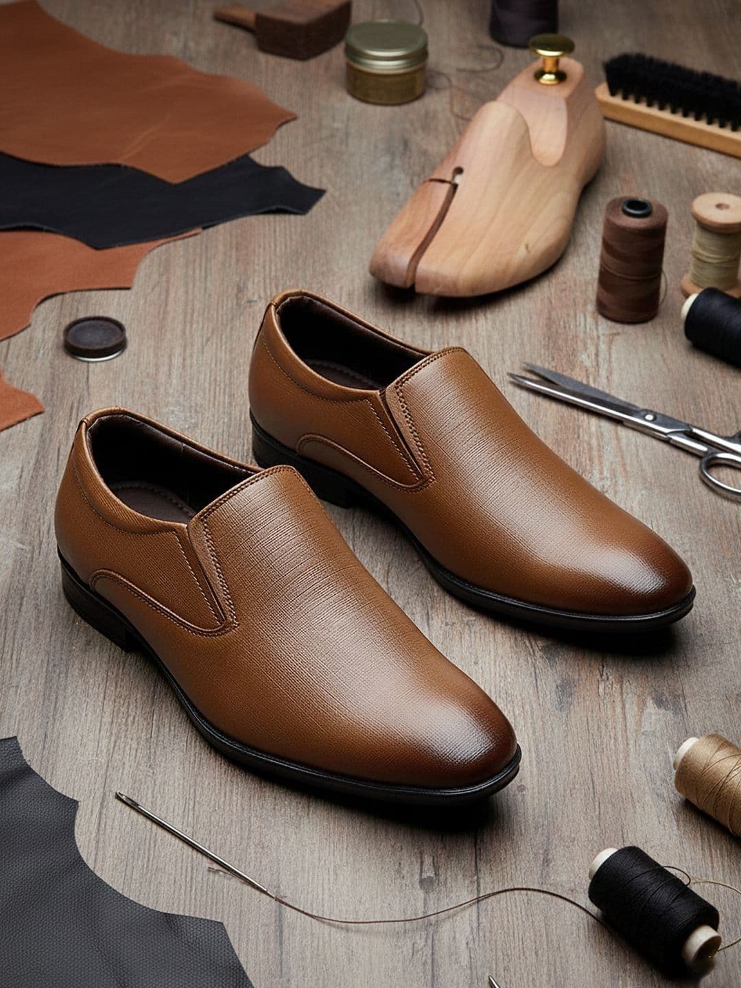 Khadims Men Leather Formal Slip-Ons - view 1