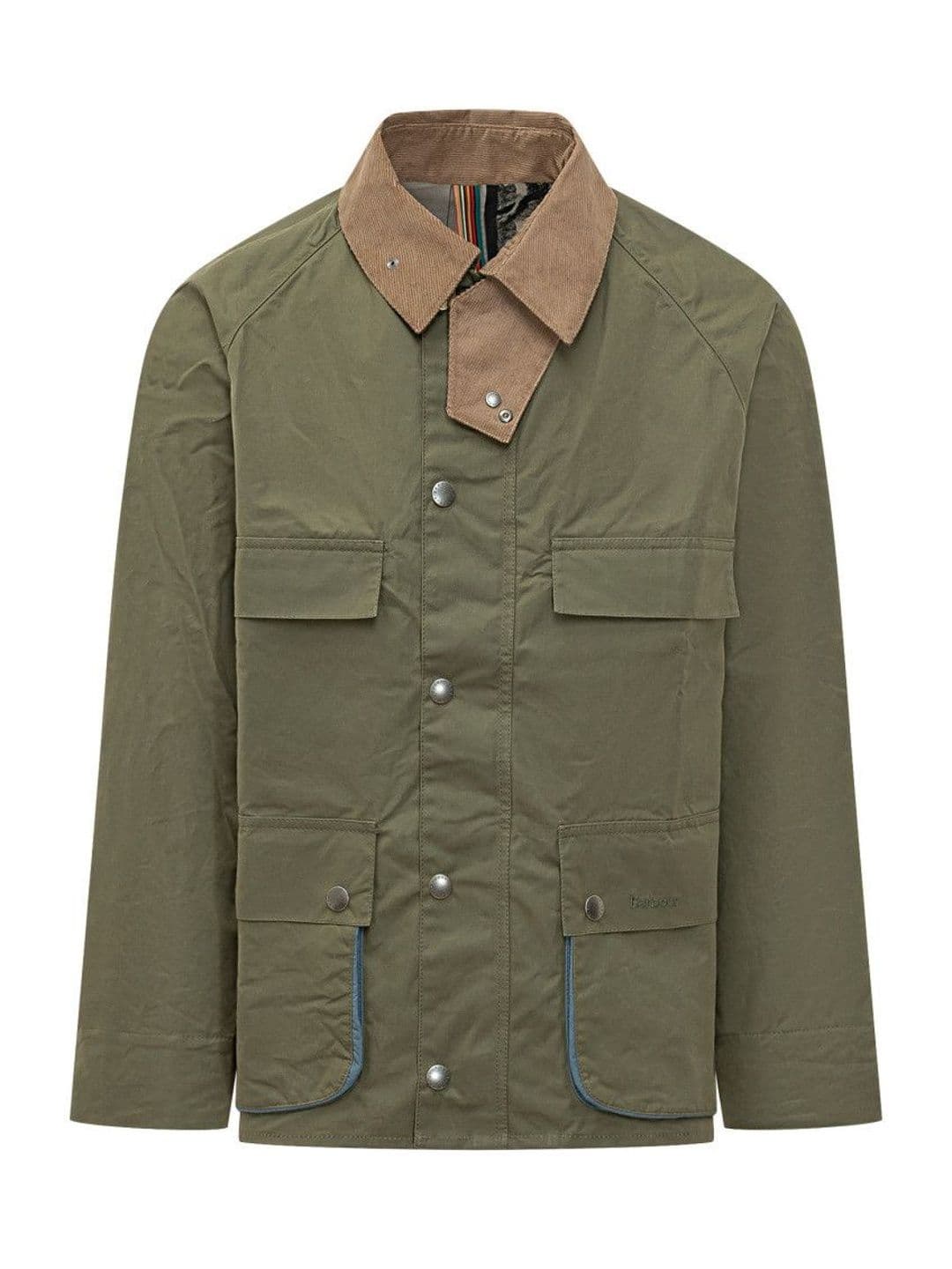 Barbour Green Solid Shirt Collar Jacket - view 1