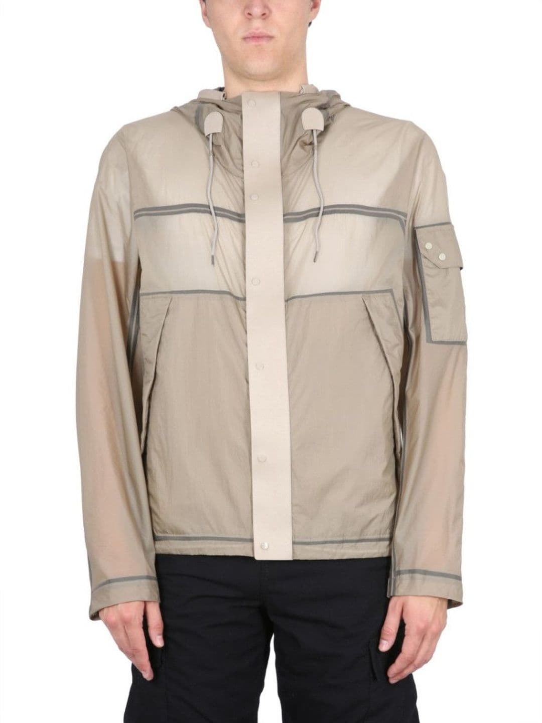 Ten C Beige Solid Hood Jackets - view 1
