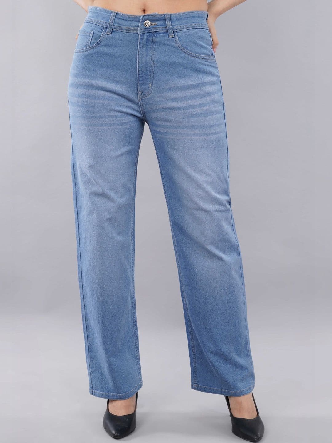 NIVASU Women Mid-Rise Light Fade Stretchable Jeans - view 1