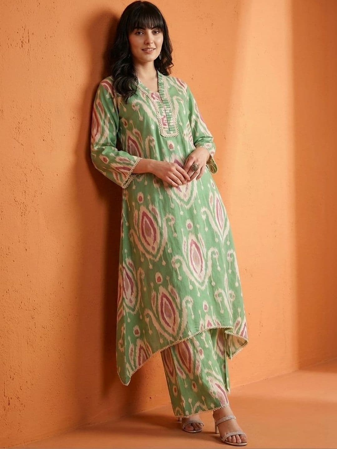 Milvia Pastels Printed Tunic with Trousers - view 1