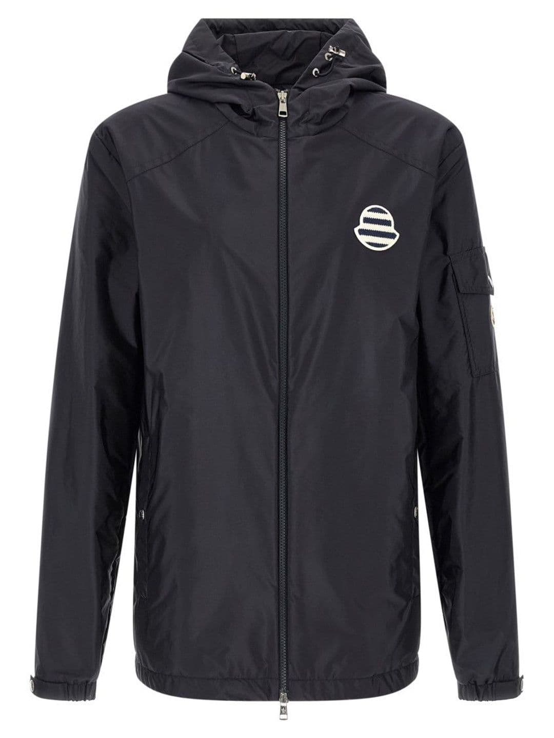 Moncler Blue Solid Hood Jacket - view 1