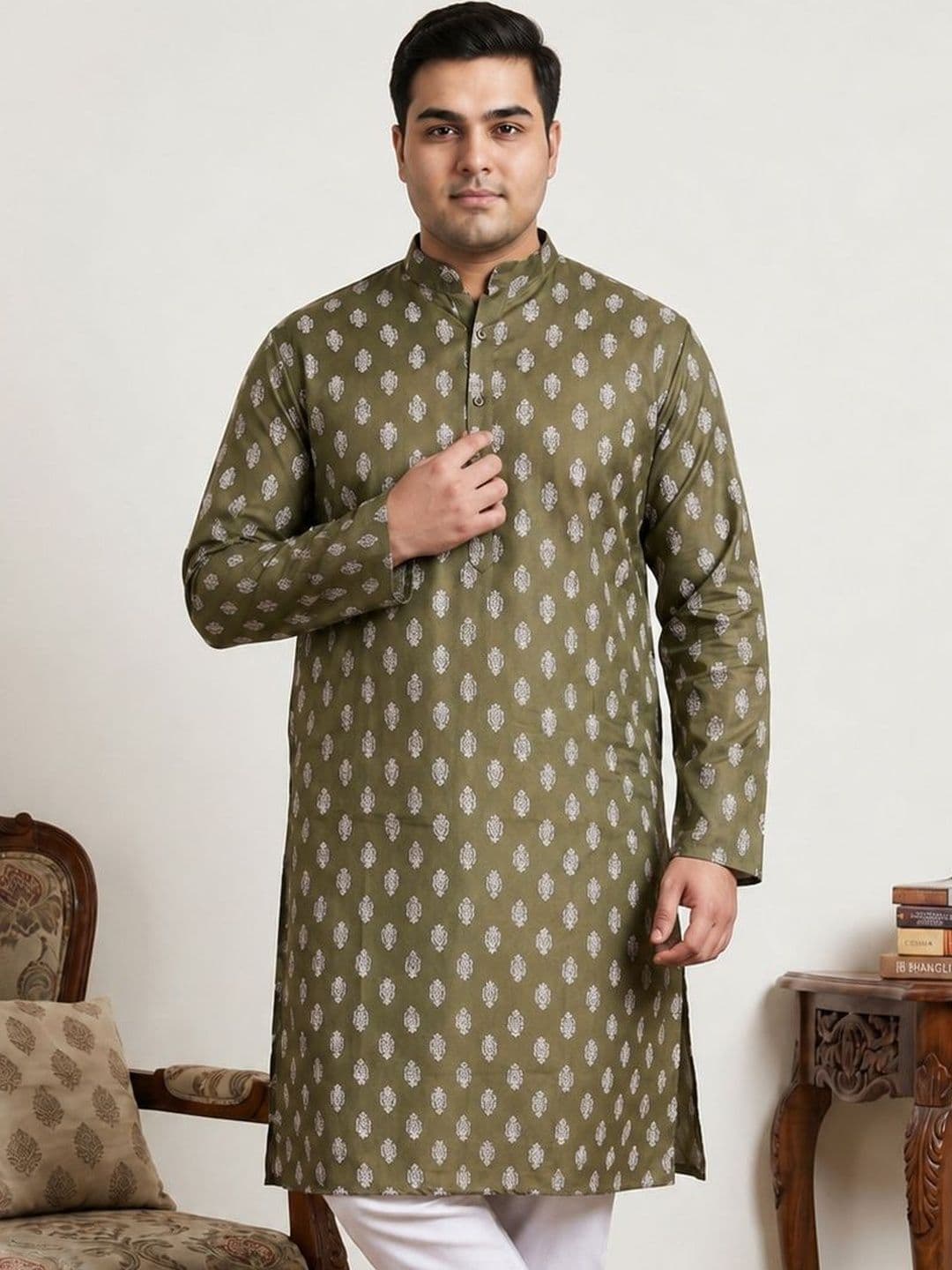 Jompers Men Ethnic Motifs Printed Kurta - view 1
