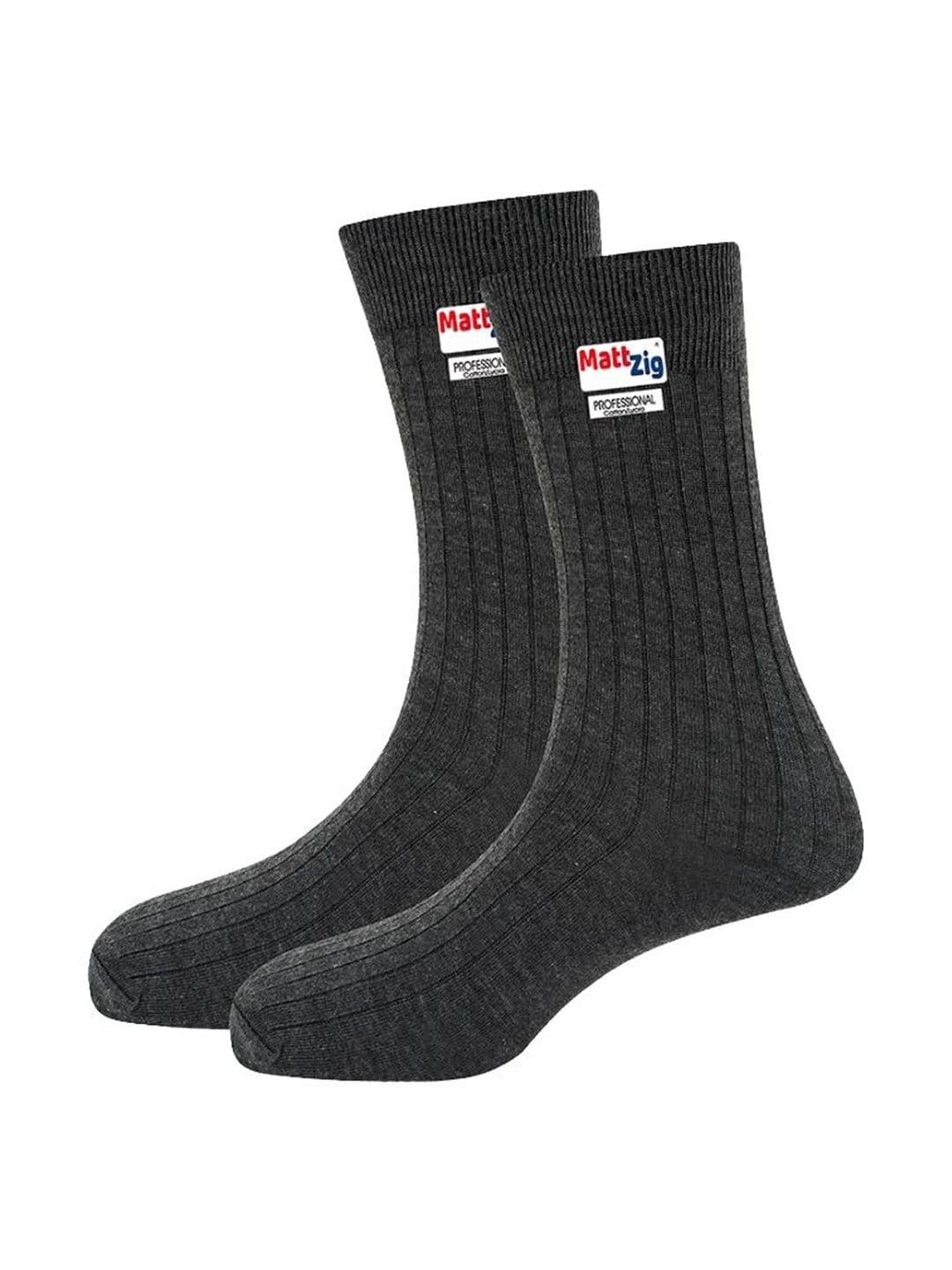 MattZig Men Cotton Blend Patterned Calf Length Socks - view 1
