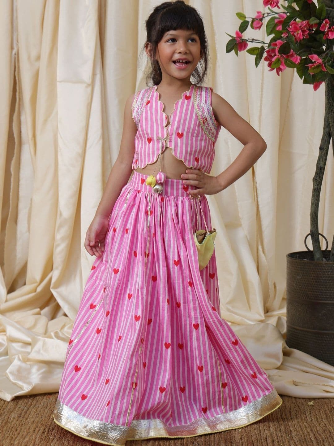 Fayon Kids Girls Printed Ready to Wear Lehenga & - view 1