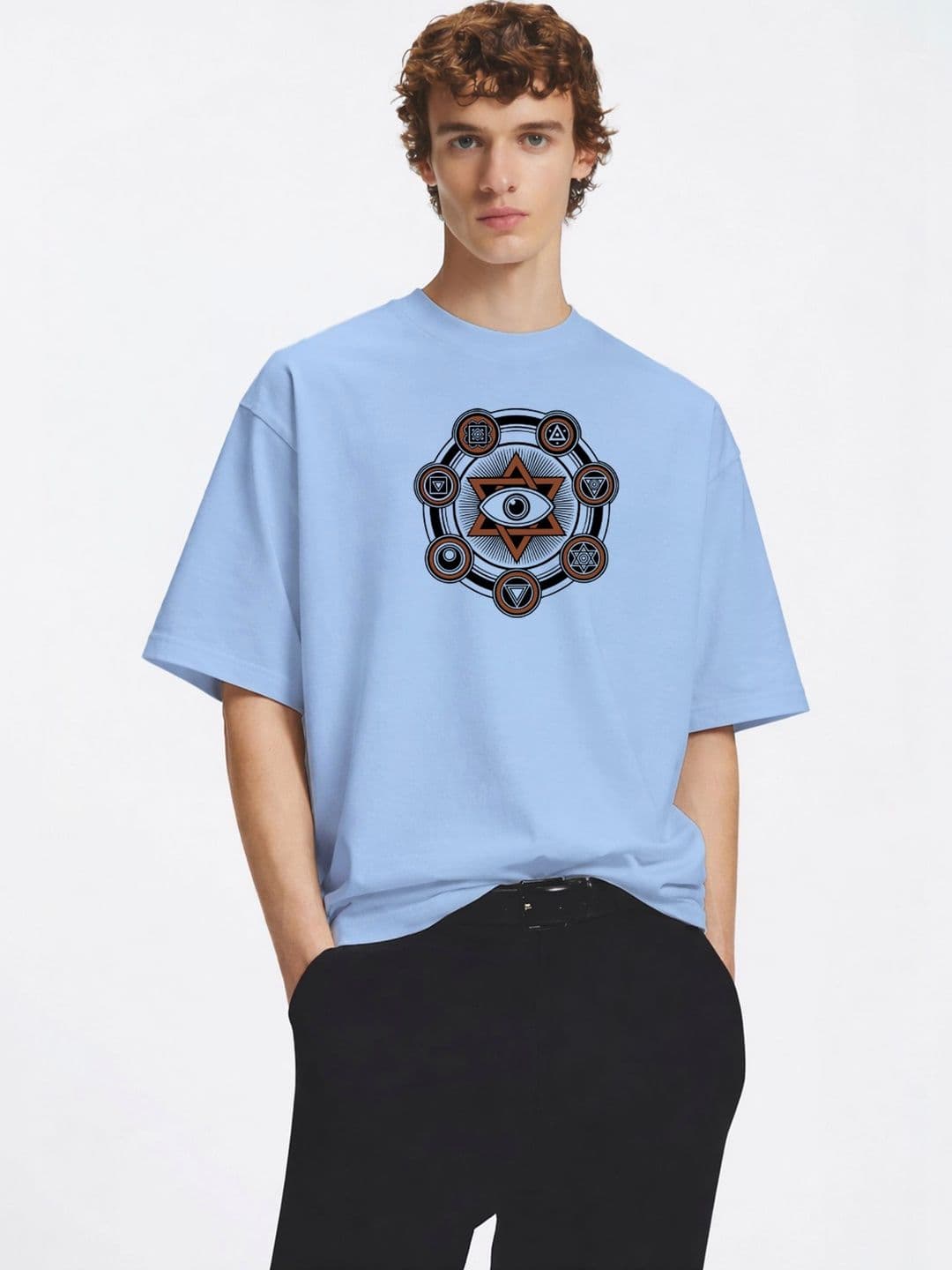 TOGS & TERRE Men Printed Drop-Shoulder Sleeves Organic Cotton Blend T-shirt - view 1