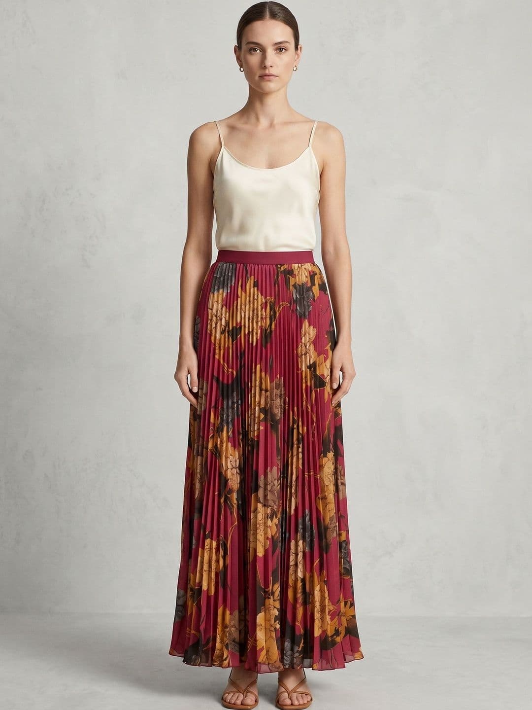 Suo Women Floral Maxi Flared Skirt - view 1