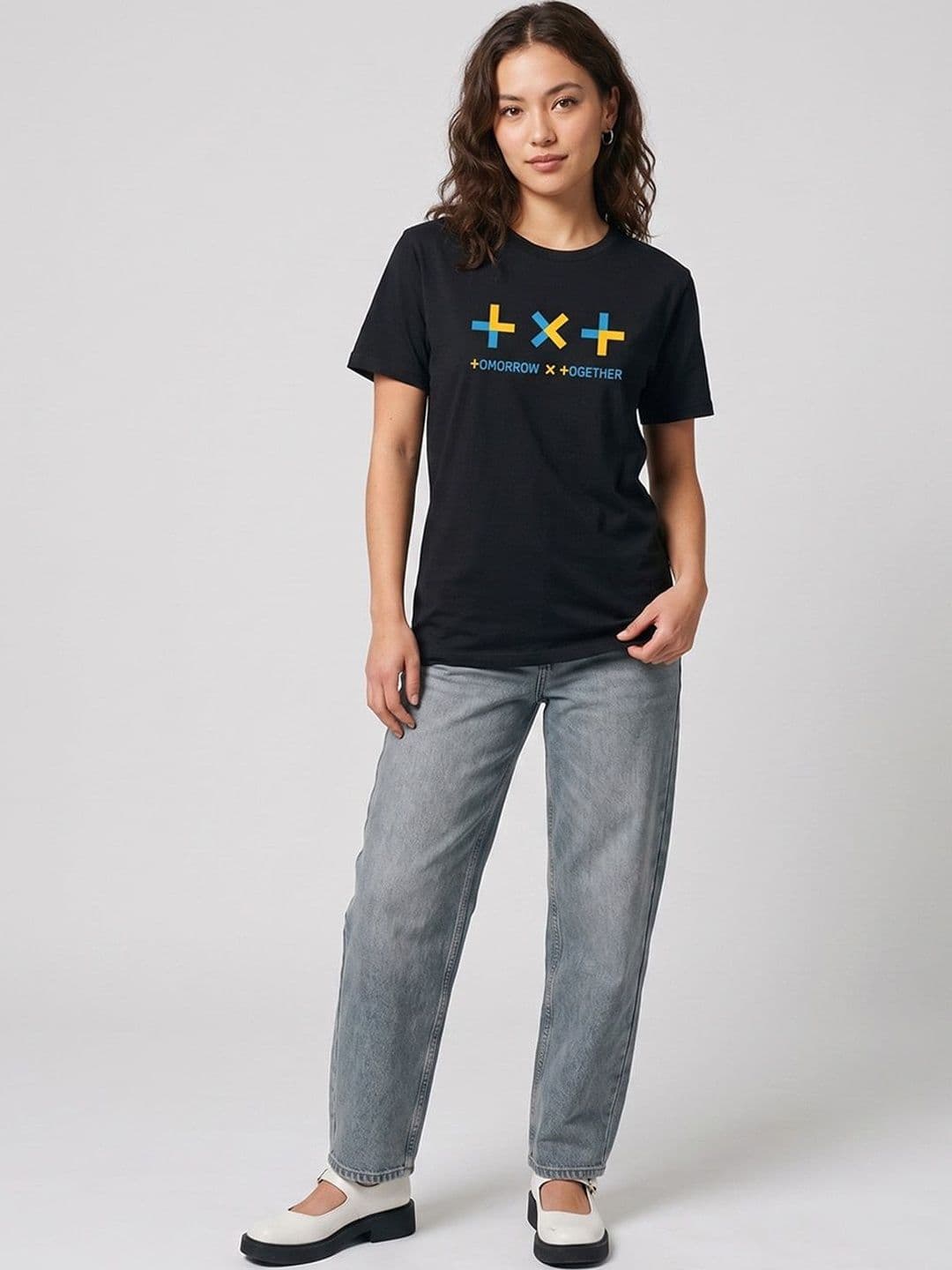 The Korhean Store Unisex K-Pop TXT Logo Streetwear Regular Fit Graphic Printed Cotton Tshirt - view 1