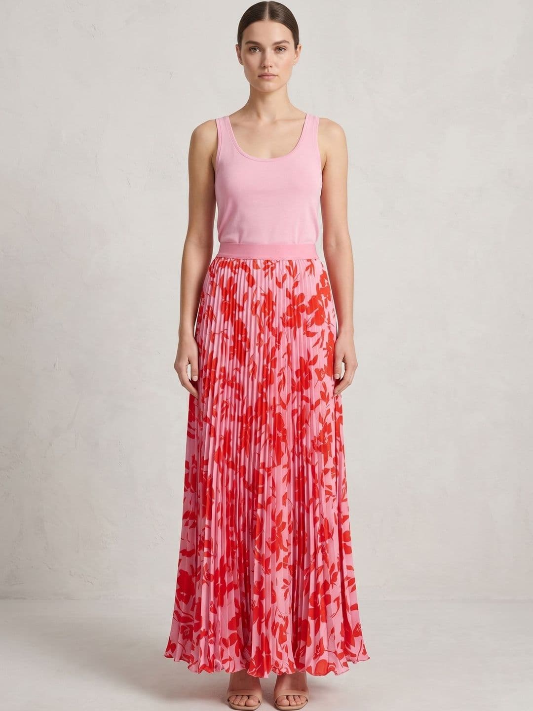 Suo Women Floral Maxi Flared Skirt - view 1