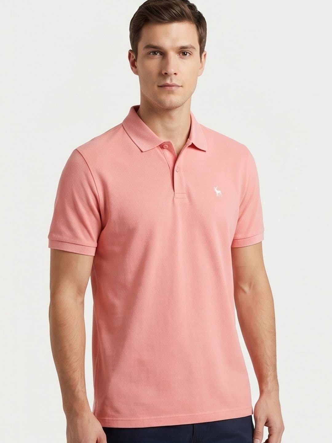 LIMEROAD Men Brand Logo Polo Collar T-shirt - view 1