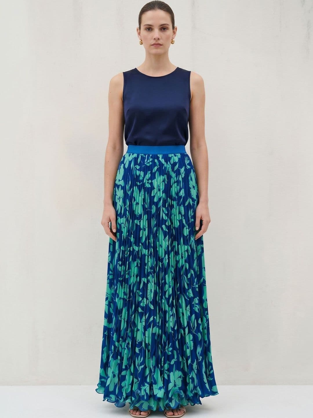 Suo Women Floral Maxi Flared Skirt - view 1