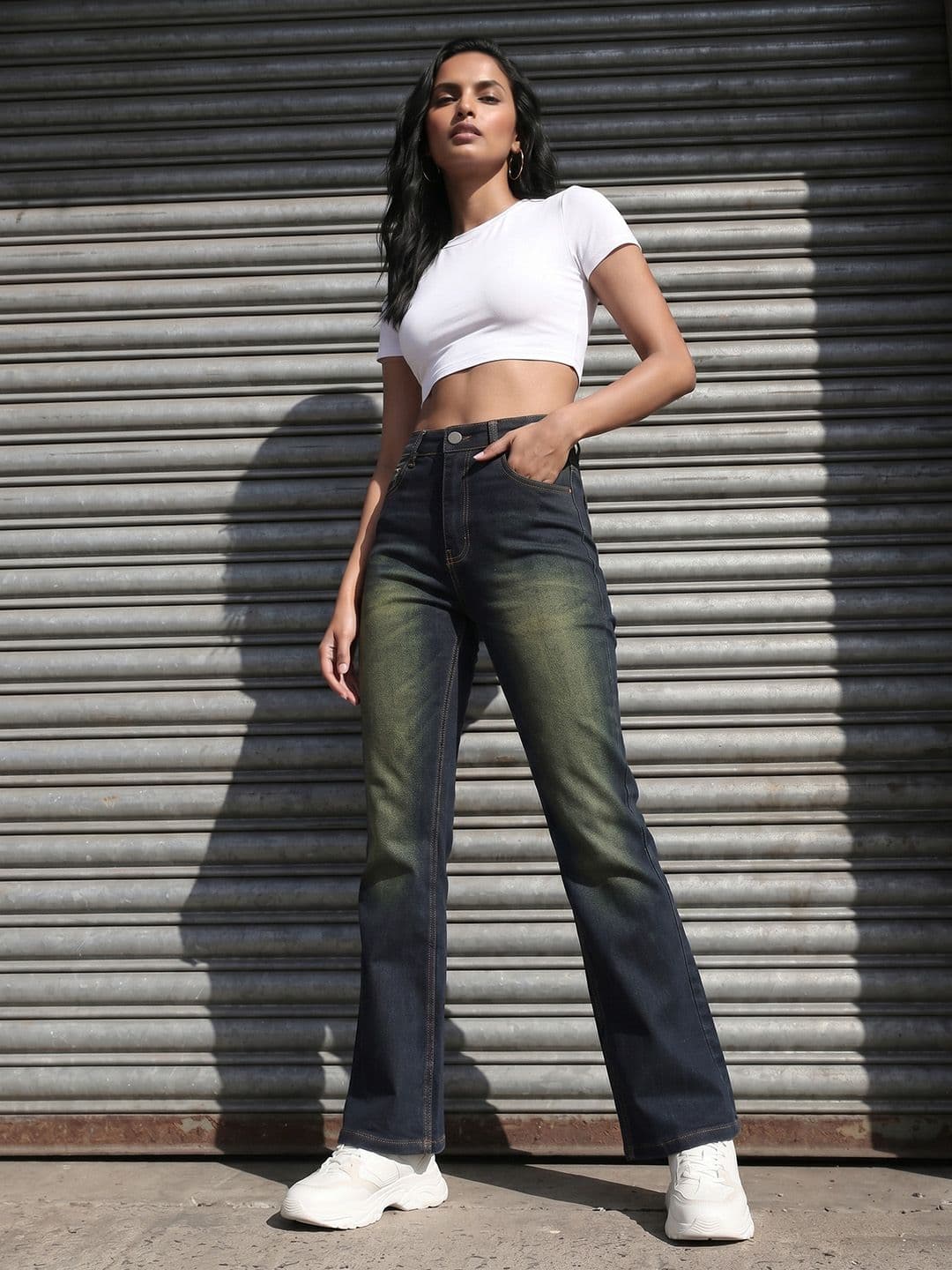 The Roadster Life Co. Women Bootcut Light Fade Stretchable Jeans - view 1