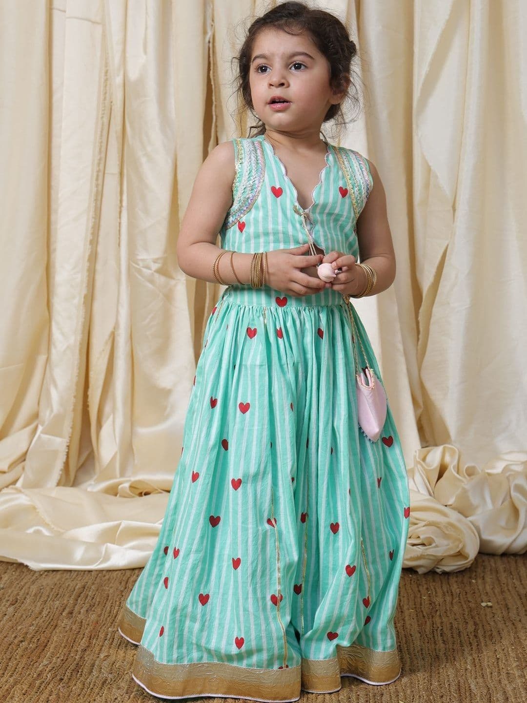 Fayon Kids Girls Printed Ready to Wear Lehenga & - view 1